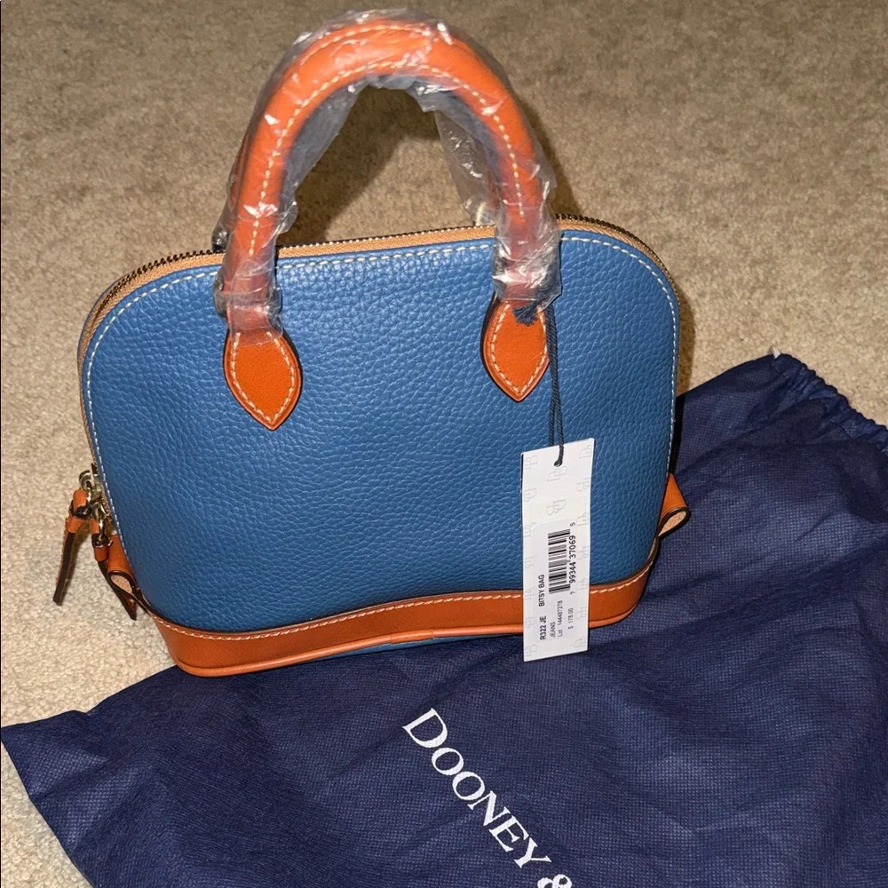 Dooney & Bourke blue and Tan handbag